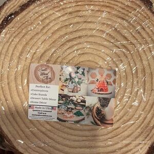 Round Wooden Tree Slice Decor 10 pieces NWT